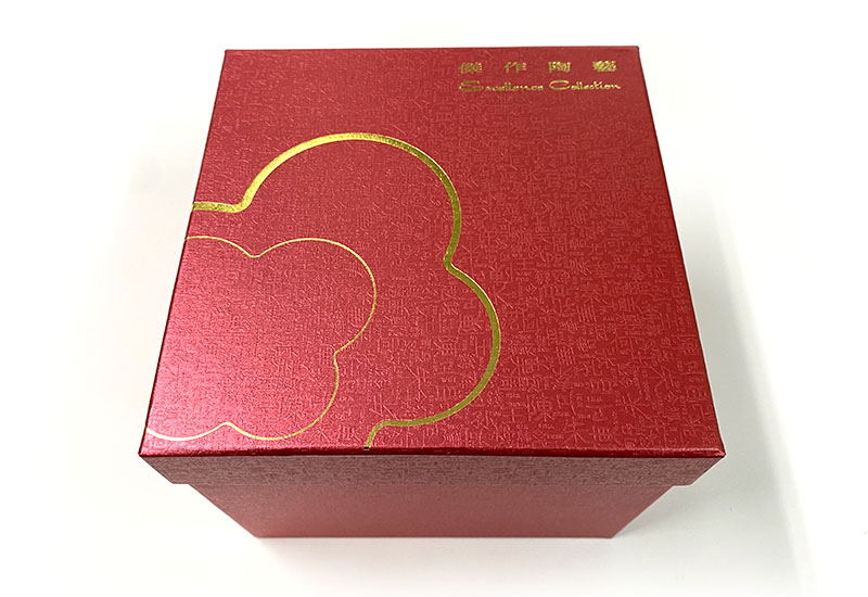 傑作陶 G50繪金紅苞瓶(金水) 